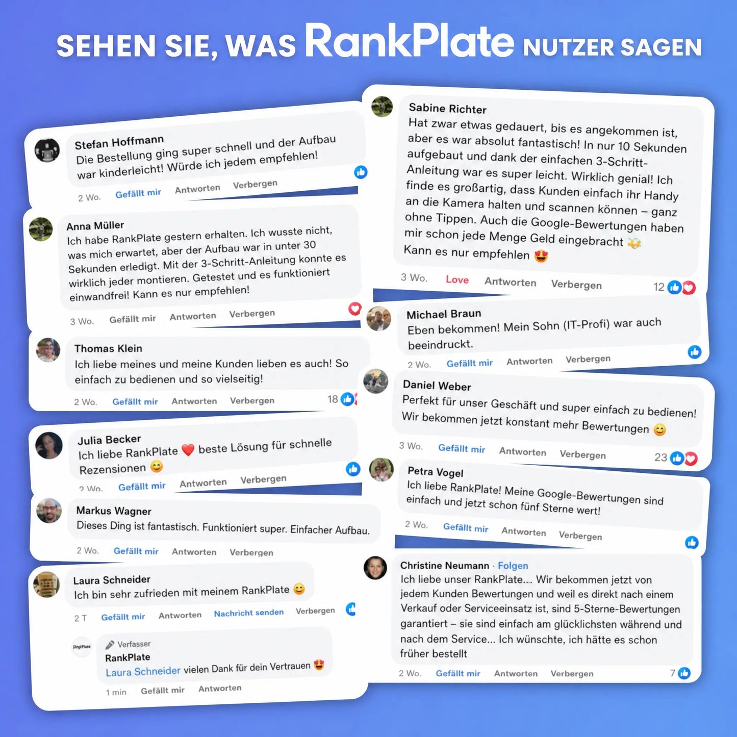 Google-Bewertungen Platte