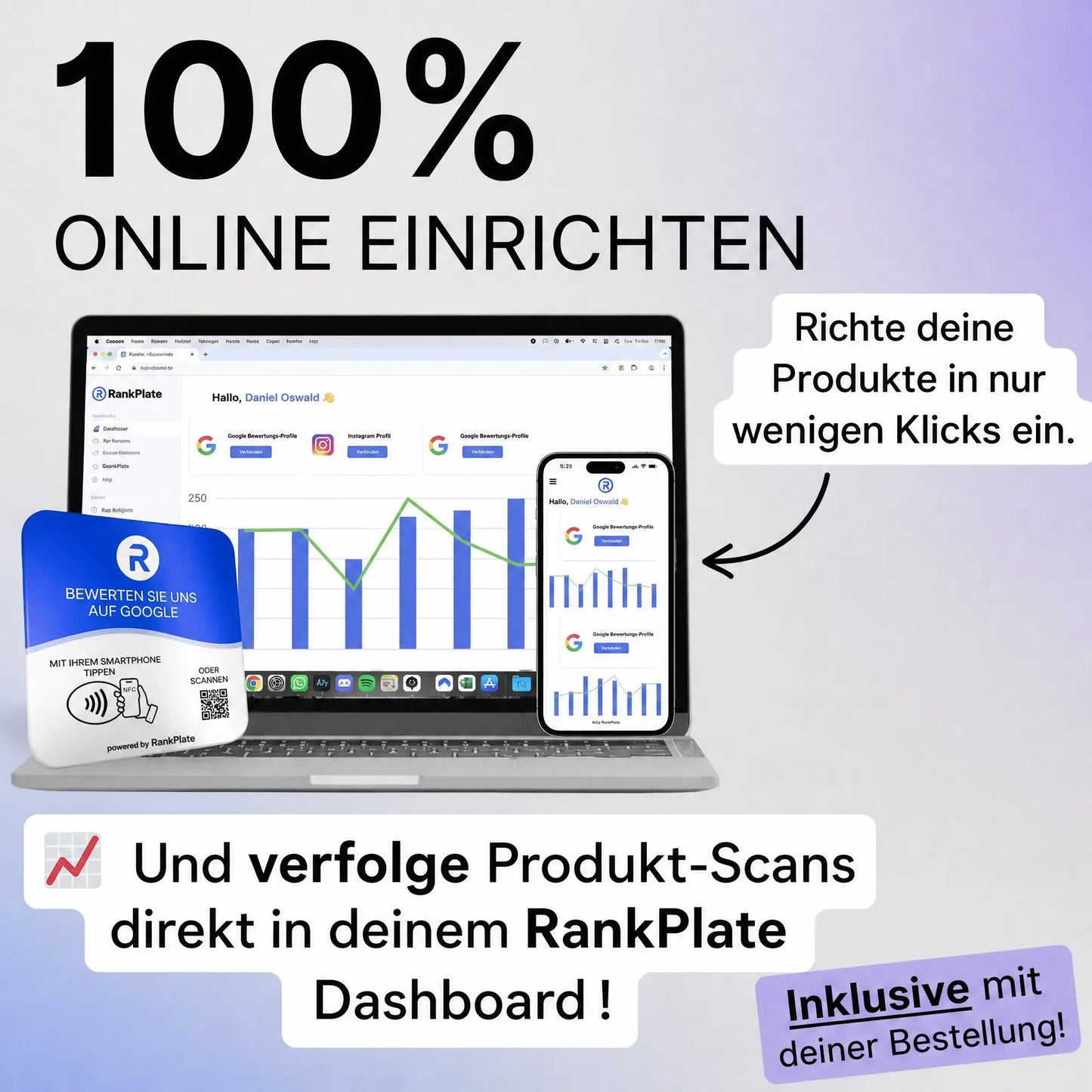 Google-Bewertungen Platte